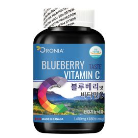 [ORONIA] Blueberry Vitamin C 180 Tablets_Chewable, Children's Vitamin, Whole Family Vitamin, Antioxidant, Health Functional Food_Made in Canada